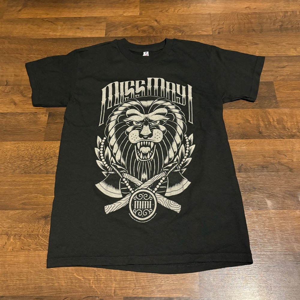 Miss May I Band Shirt Men Small Black 2016 Lion Axes Graphic Alstyle Heavyweight
